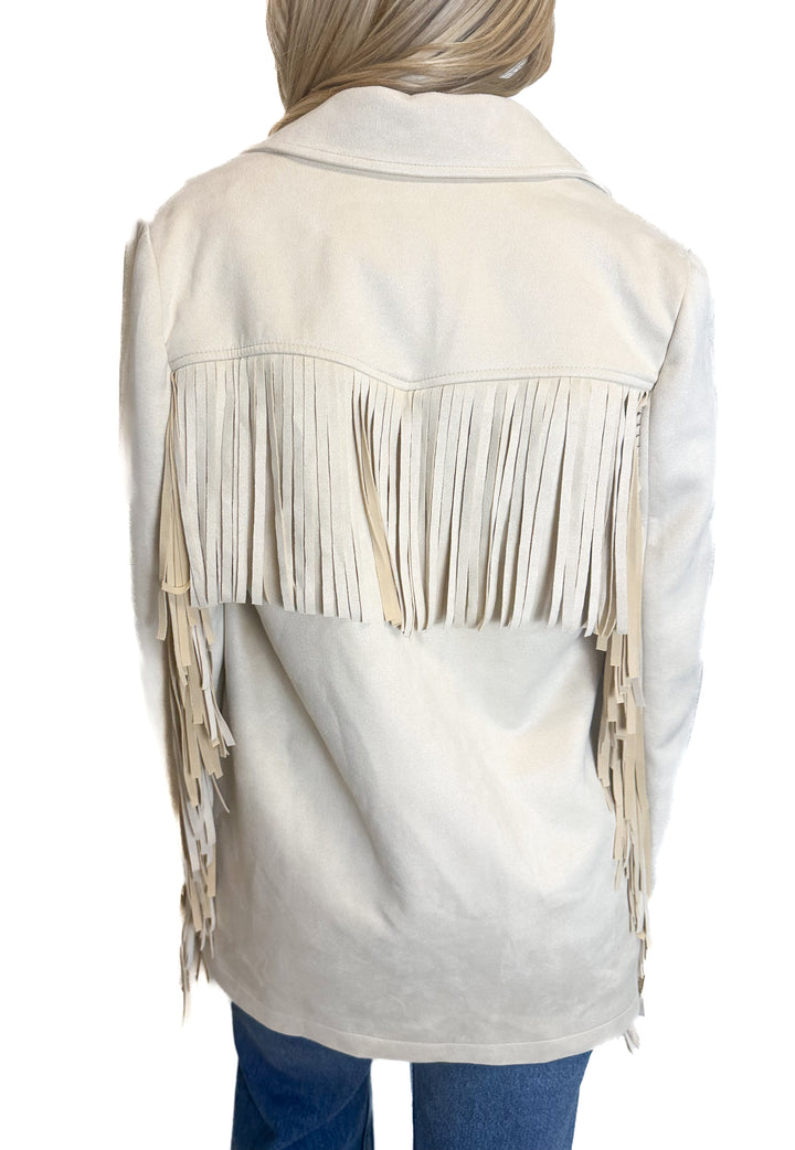 Show Me Your Mumu Faux Suede Fringed Jacket NWT (XS)