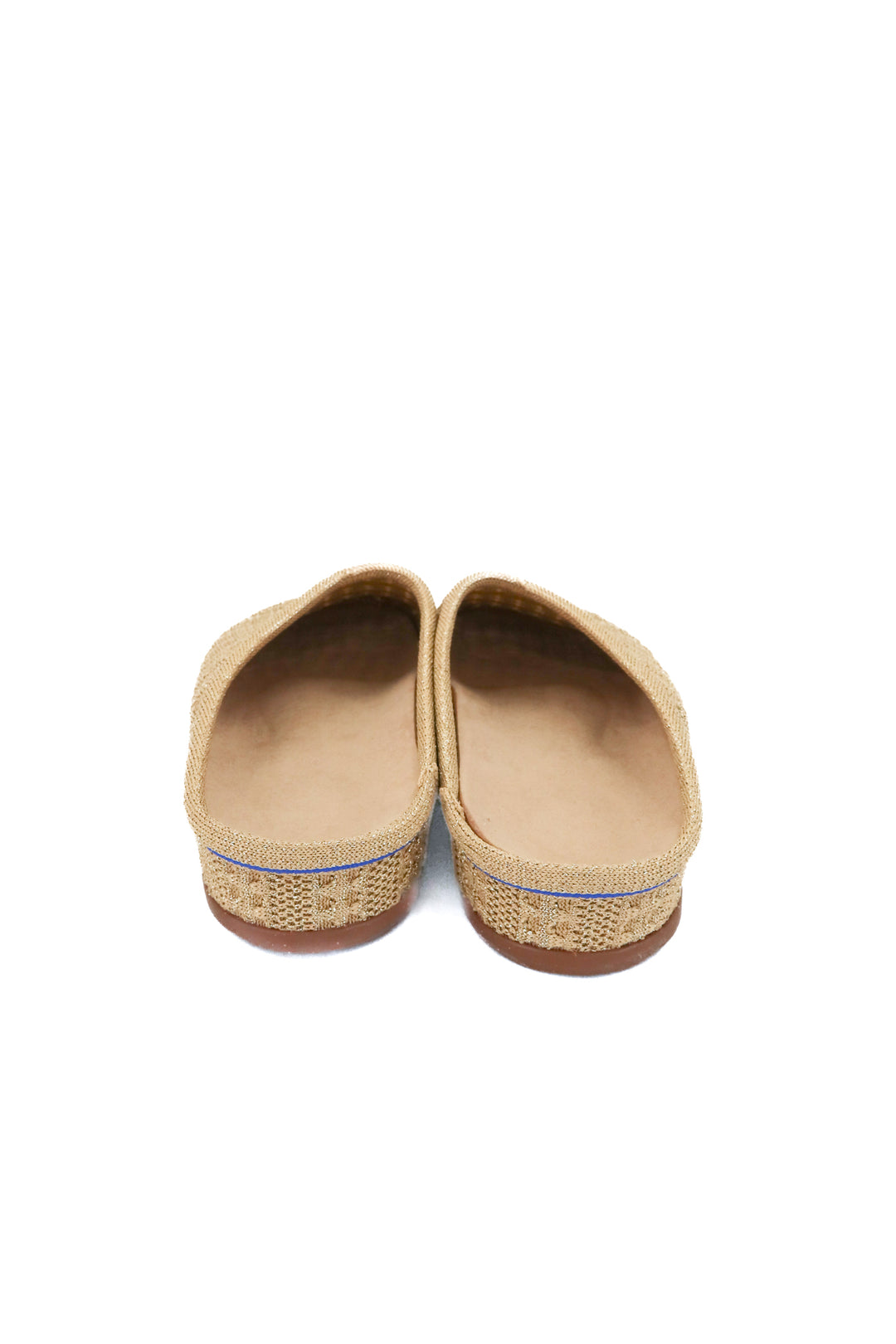 rothy's gold knit clog mules (10; retail $159)