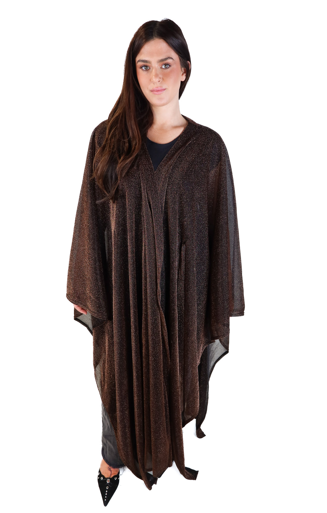 Venus brown sparkly long top NWT (s/m)