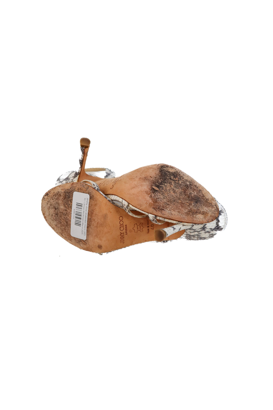 Jimmy choo python-embossed India Slingback sandals (40/ US 9.5-10; retail $695)