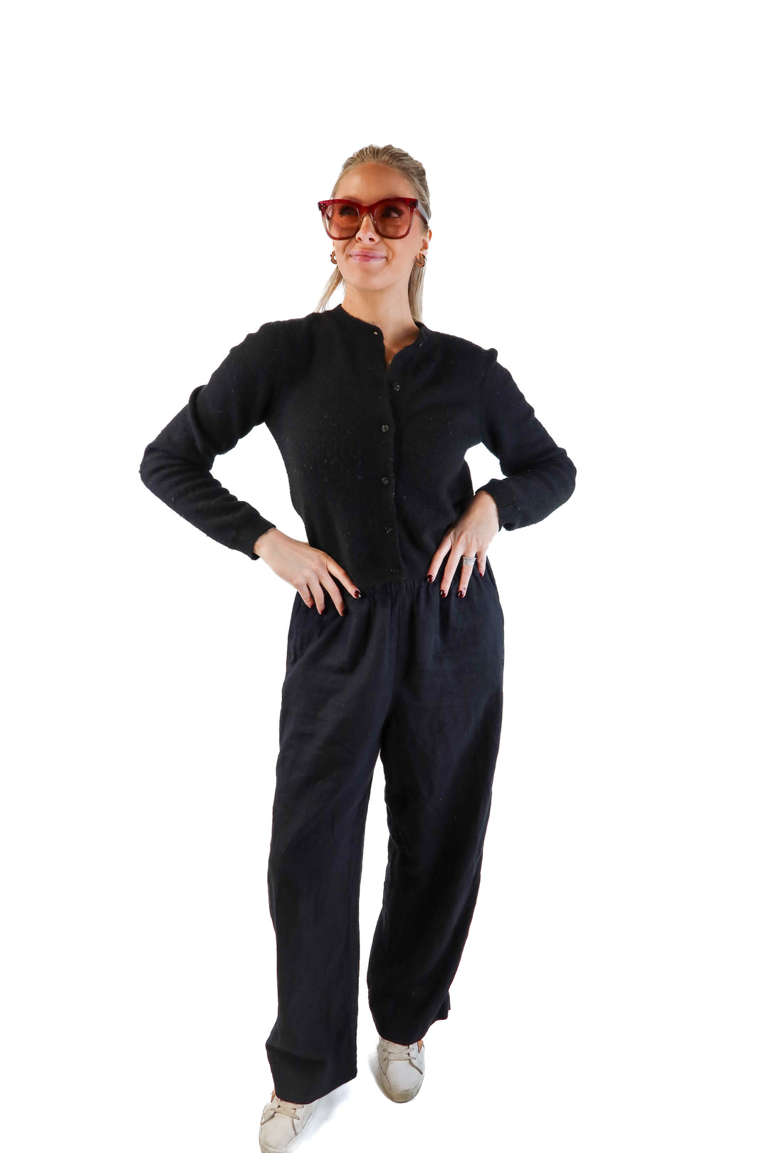 Krewe “Adele” purple sunglasses (retail $255)