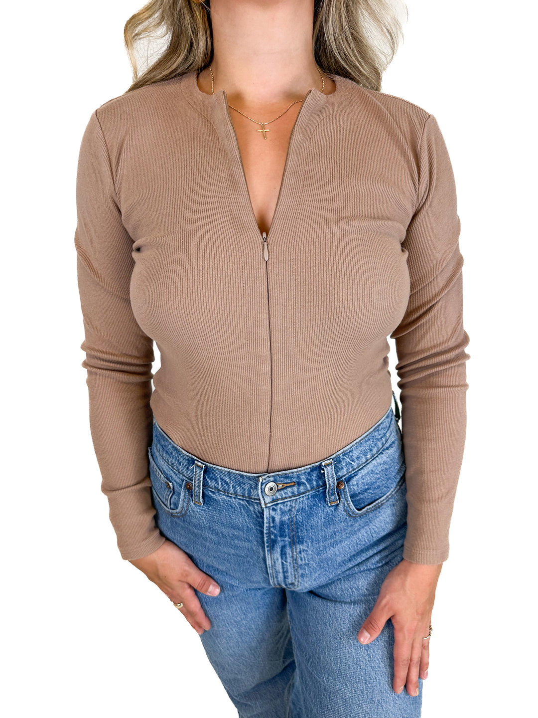 Abercrombie Tank Ribbed Knit Bodysuit (L)