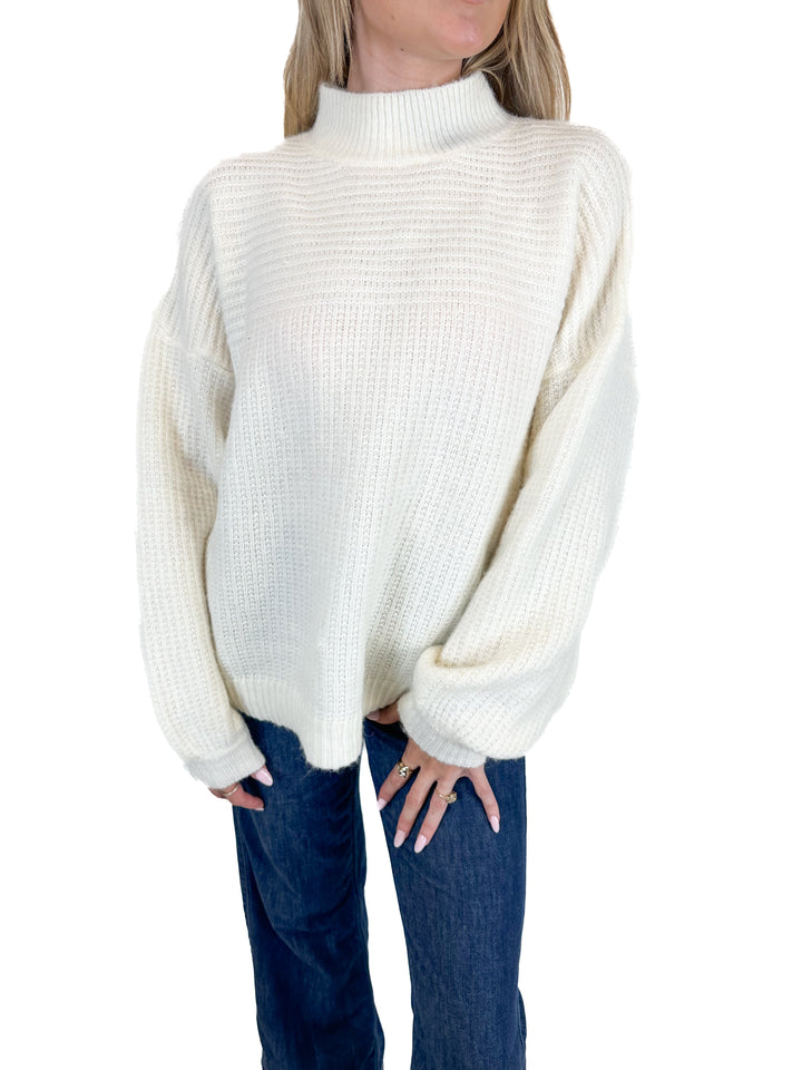 Staccato Cream Oversized Sweater (S)