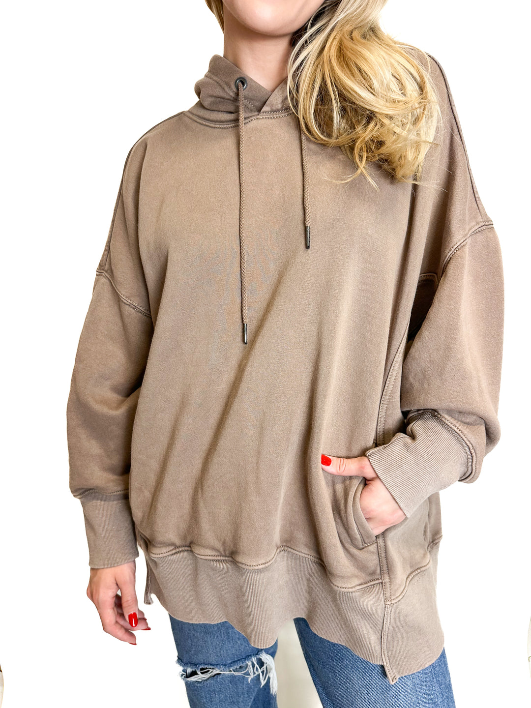 Free People Tan Hoodie NWT (S)