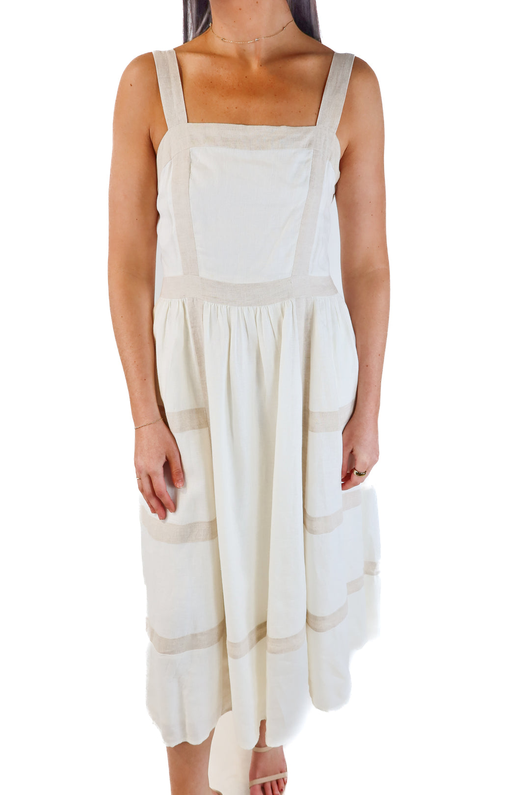 Sancia Cream Sundress (8; retail $189)