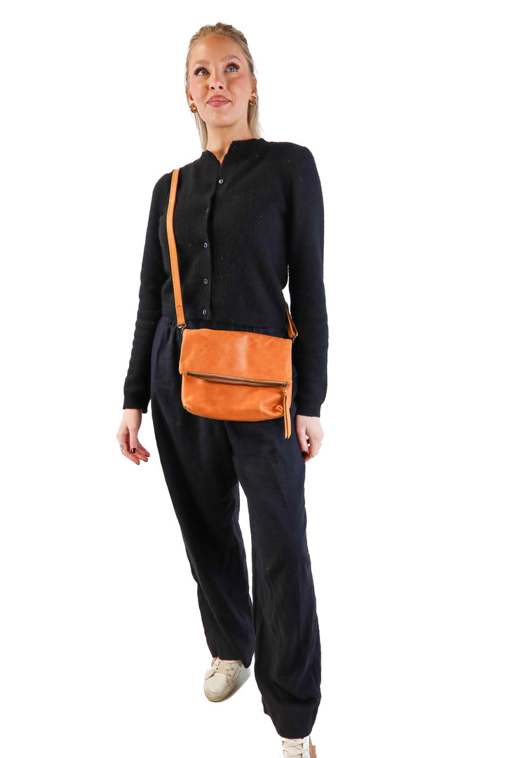 ABLE light brown leather crossbody purse (retails for $150)