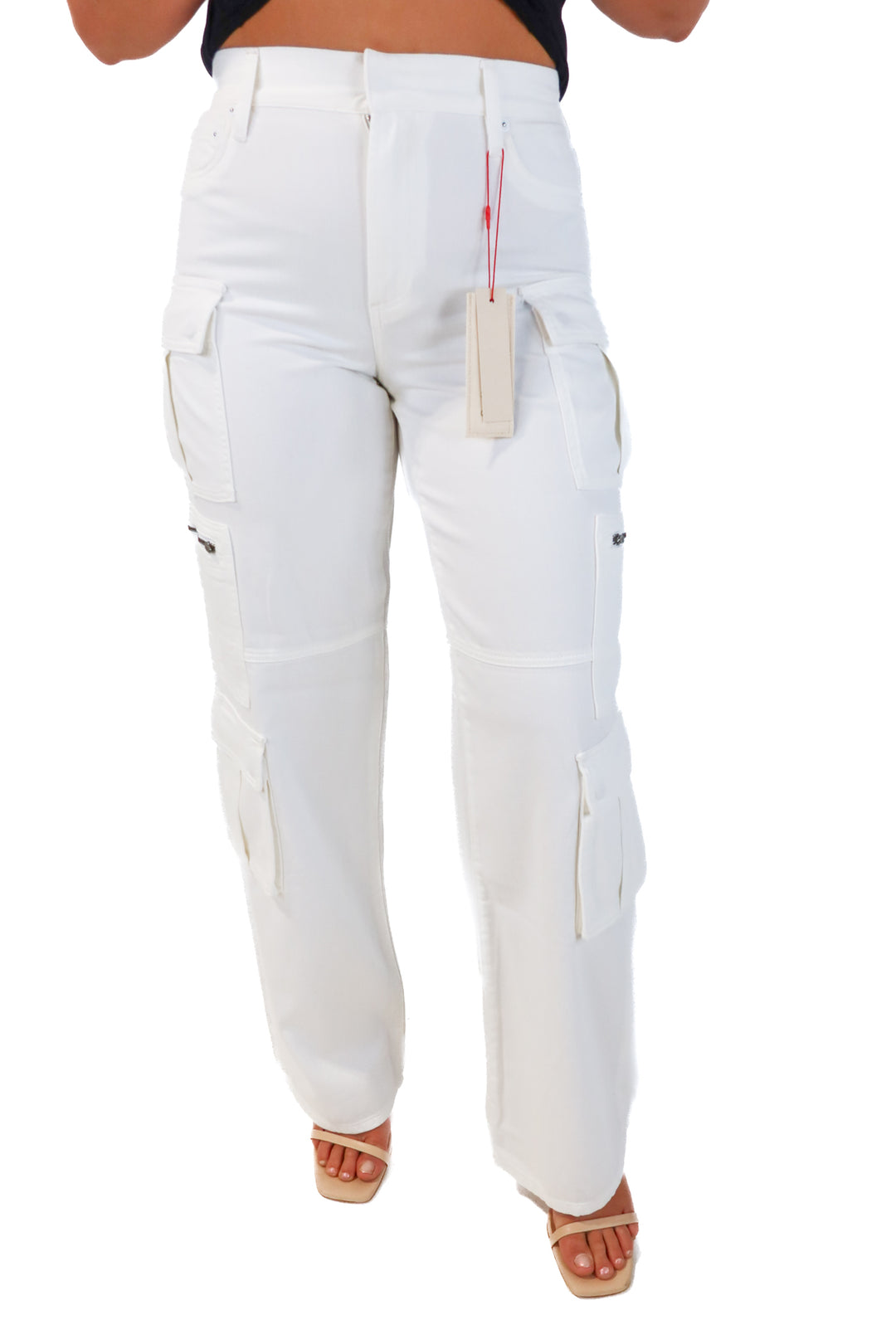 Alice & Olivia white cargo pant NWT (28; retails for $395)