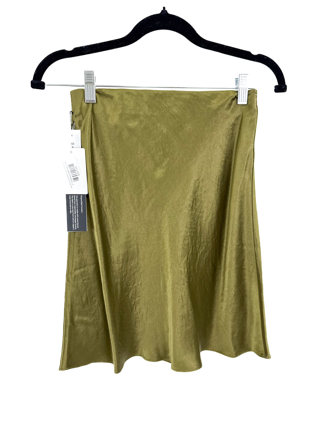 Babaton midi green slip skirt NWT (2)