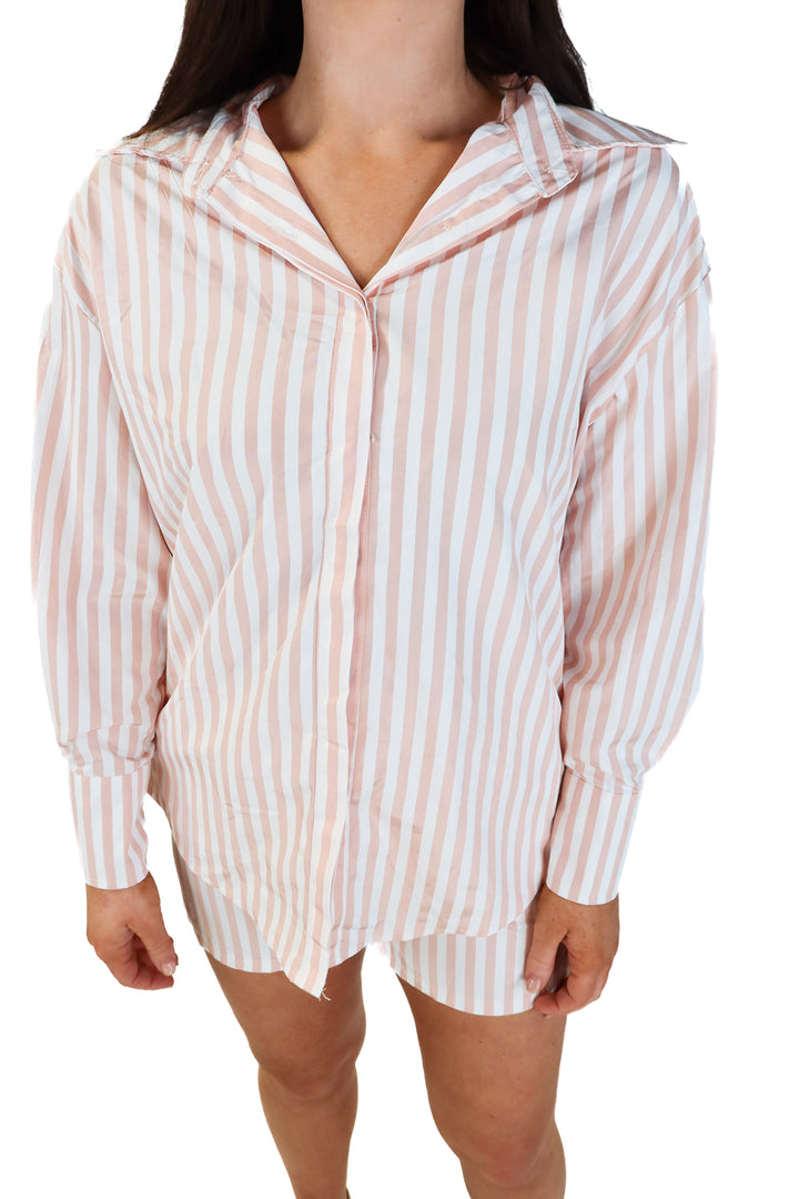 *pink/white striped set (s)