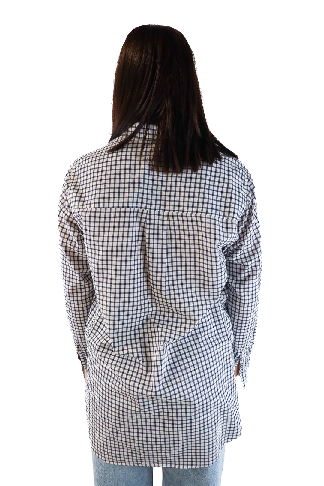 Velvet Cotton Checked Shirt (M)