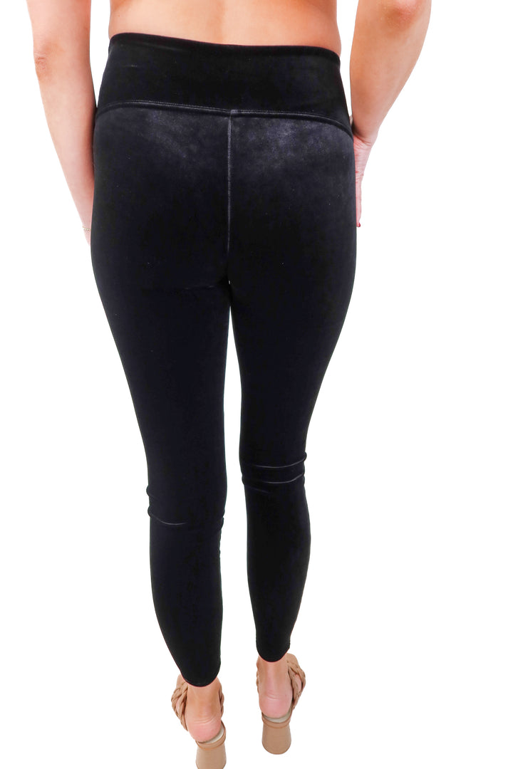 Spanx Black Velvet Leggings (S)