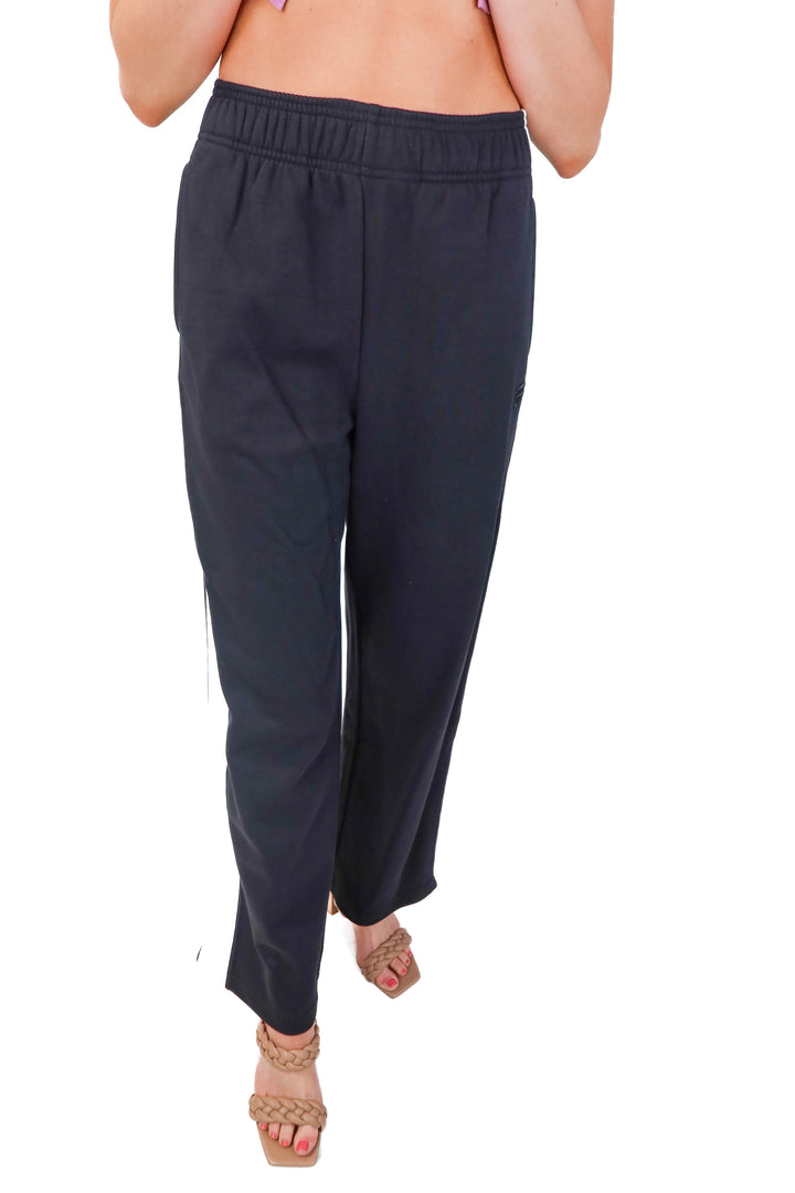 fabletics black w/ white stripe sweatpants NWT (xs; retail $74.95)