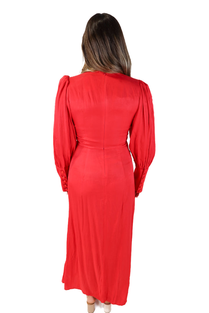 Farm Rio Red Midi Dress (M; retails for $360)
