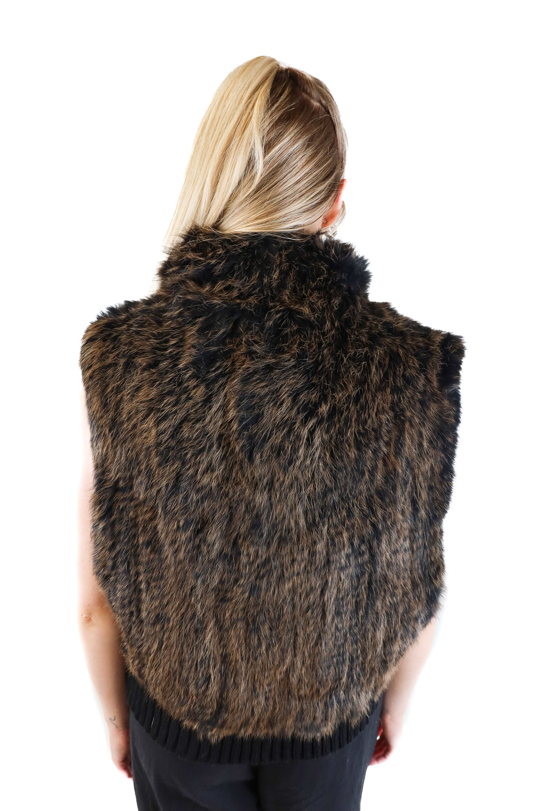 Love Token Rabbit Fur Pullover NWT (S; retail $218)