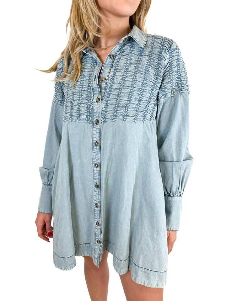 Free People Chambray Shirt Dress NWT (XS)
