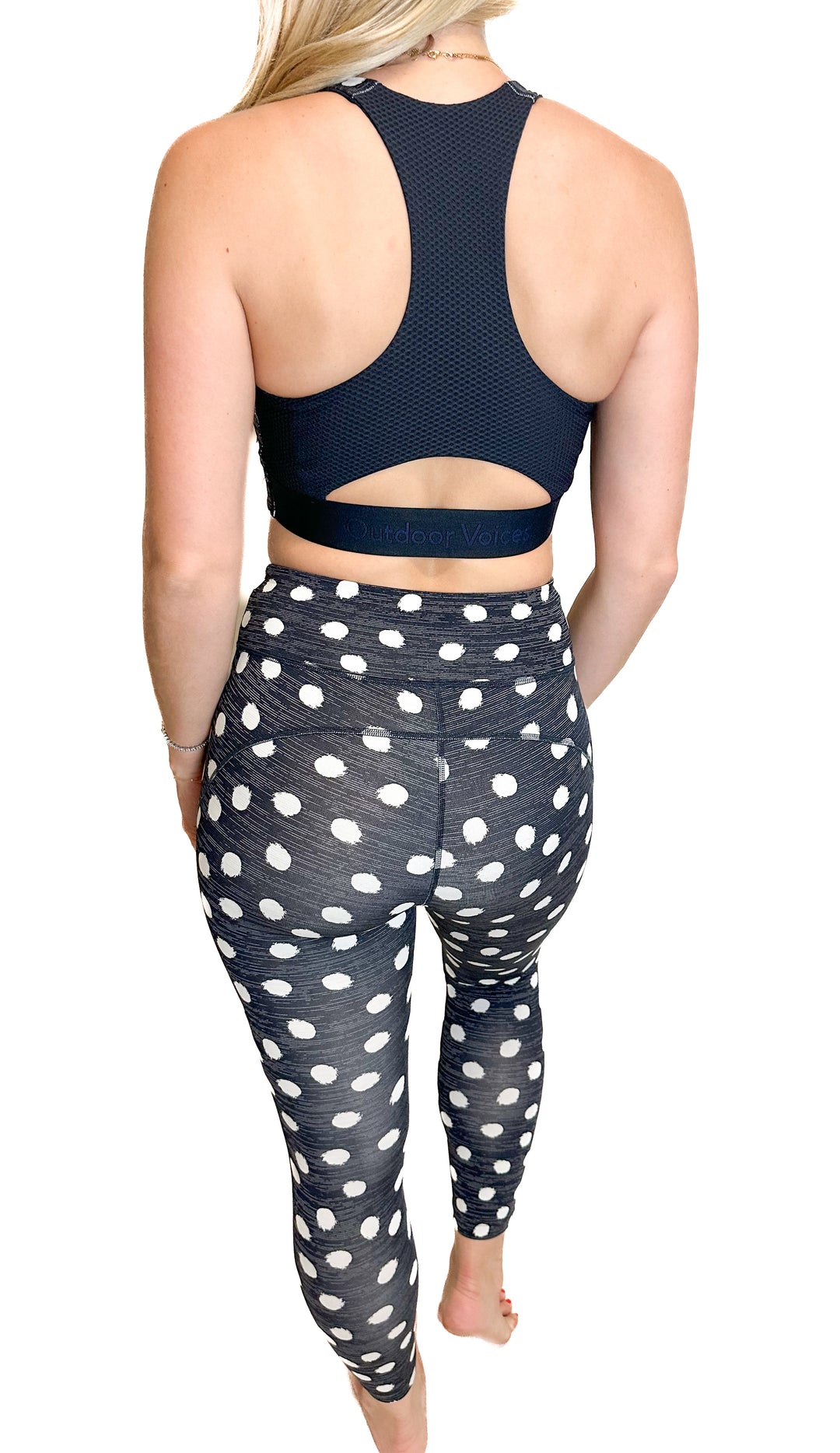 Outdoor Voices Polka Dot Workout Set (S)