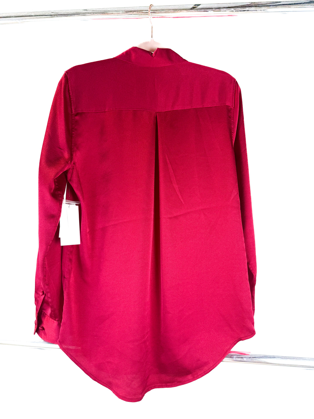 equipment ruby satin button up (S; retail $250)