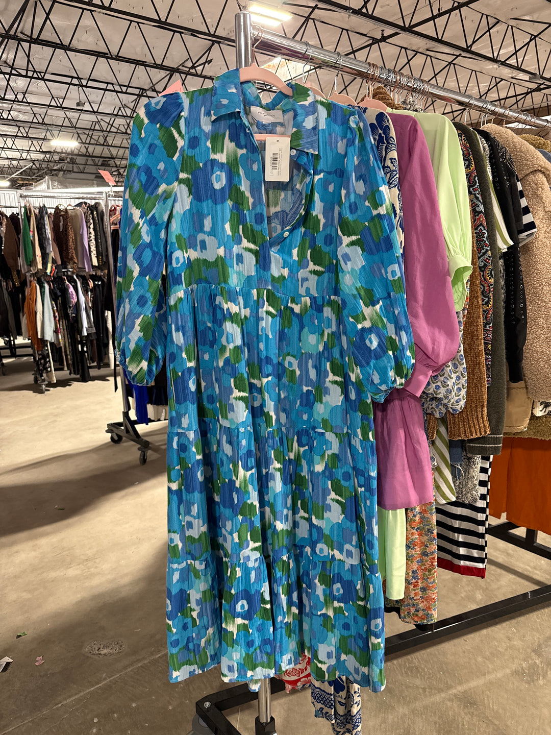 SOLD: Pomander Place Blue Floral Maxi Dress (XS; retail $168)