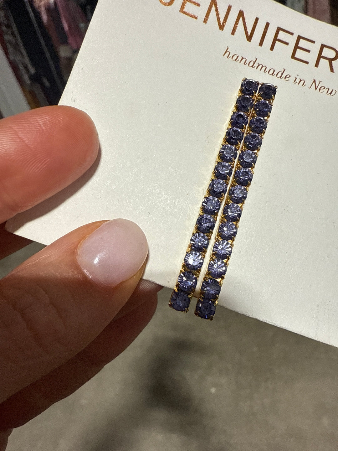 SOLD: Jennifer Behr Gwen Bobby Pins in Lavender (retail $148)