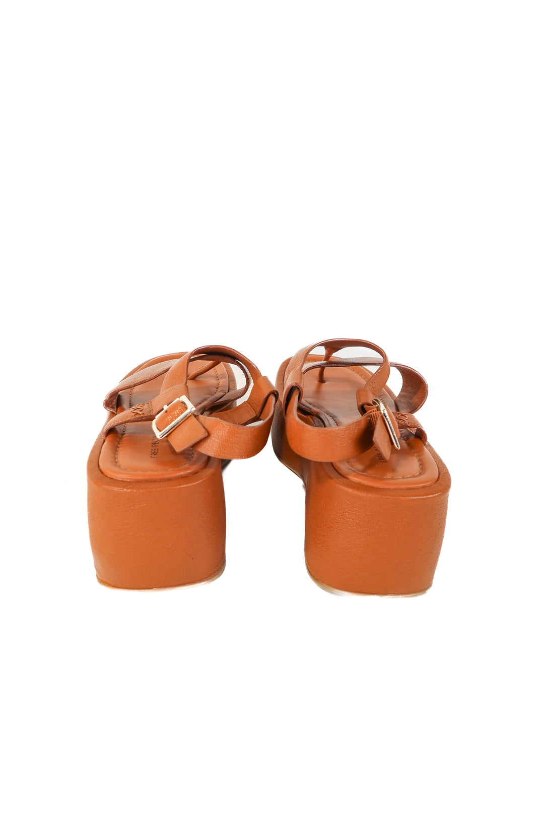 free people brown platform sandals (8.5; retail $128)