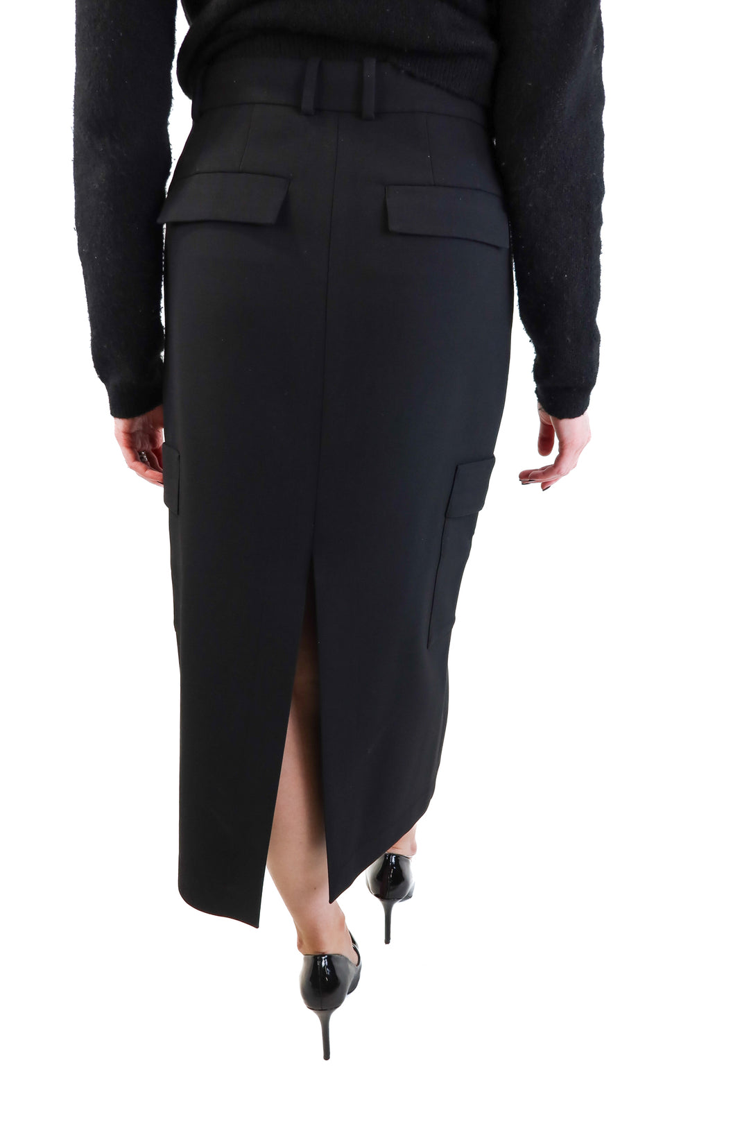Babaton Black midi skirt (6; retails for $138)