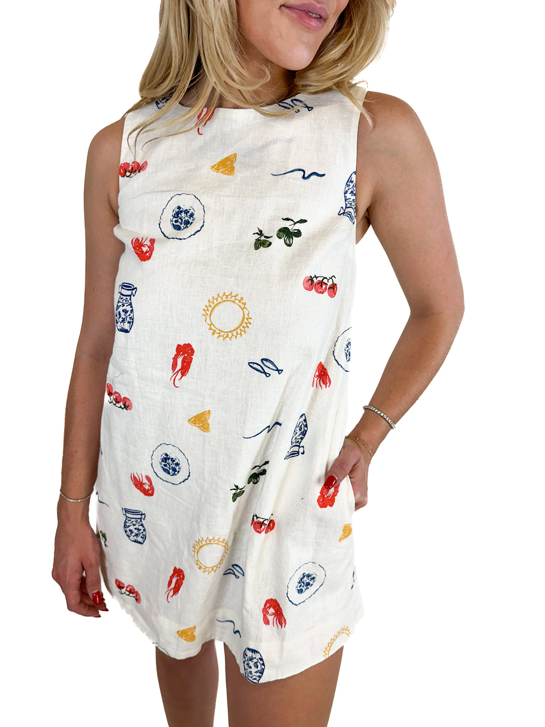 Abercrombie Lobster Bake Print Sheath Dress NWT (XXS)