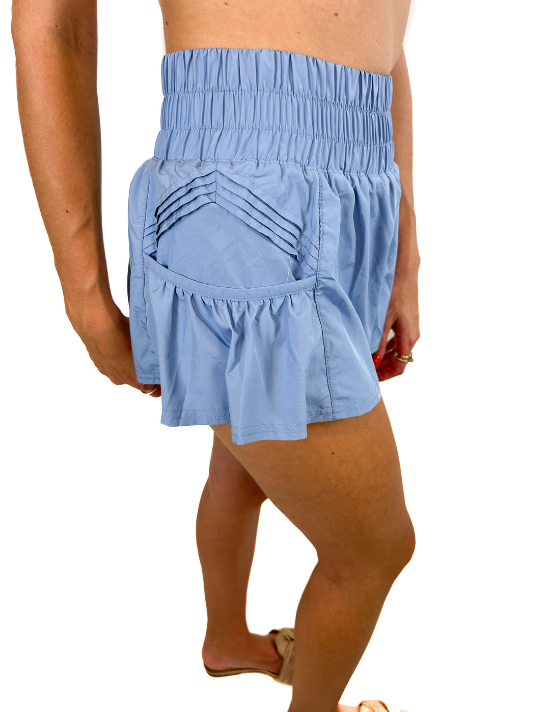 FP Movement Get Your Flirt On Periwinkle Shorts NWT (XS + S)
