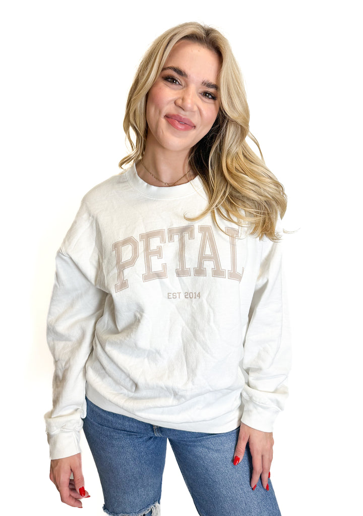 Petal & Pup White Logo Sweatshirt (M)