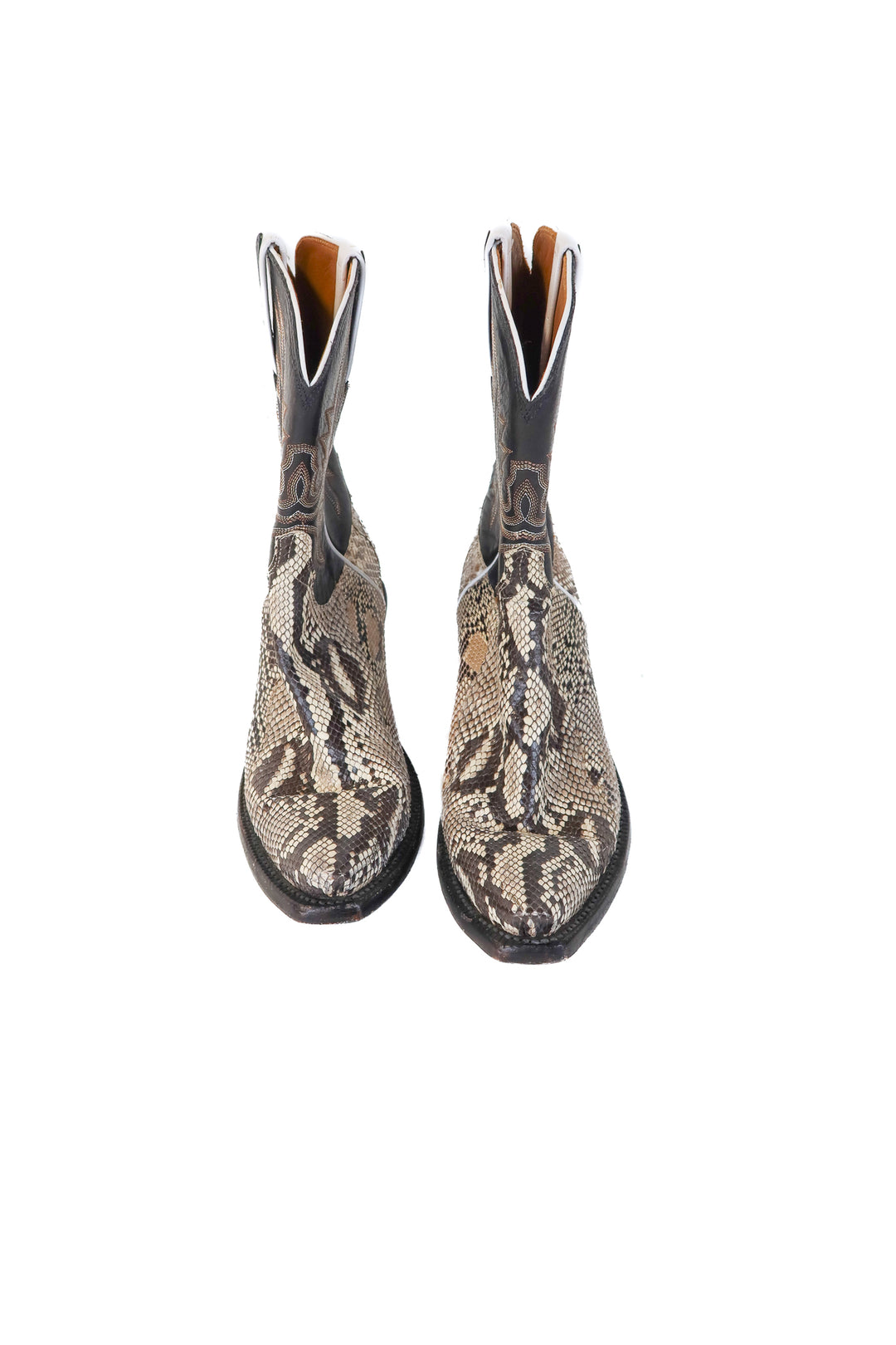 lucchese snakeskin boots (8; retail $1,495)