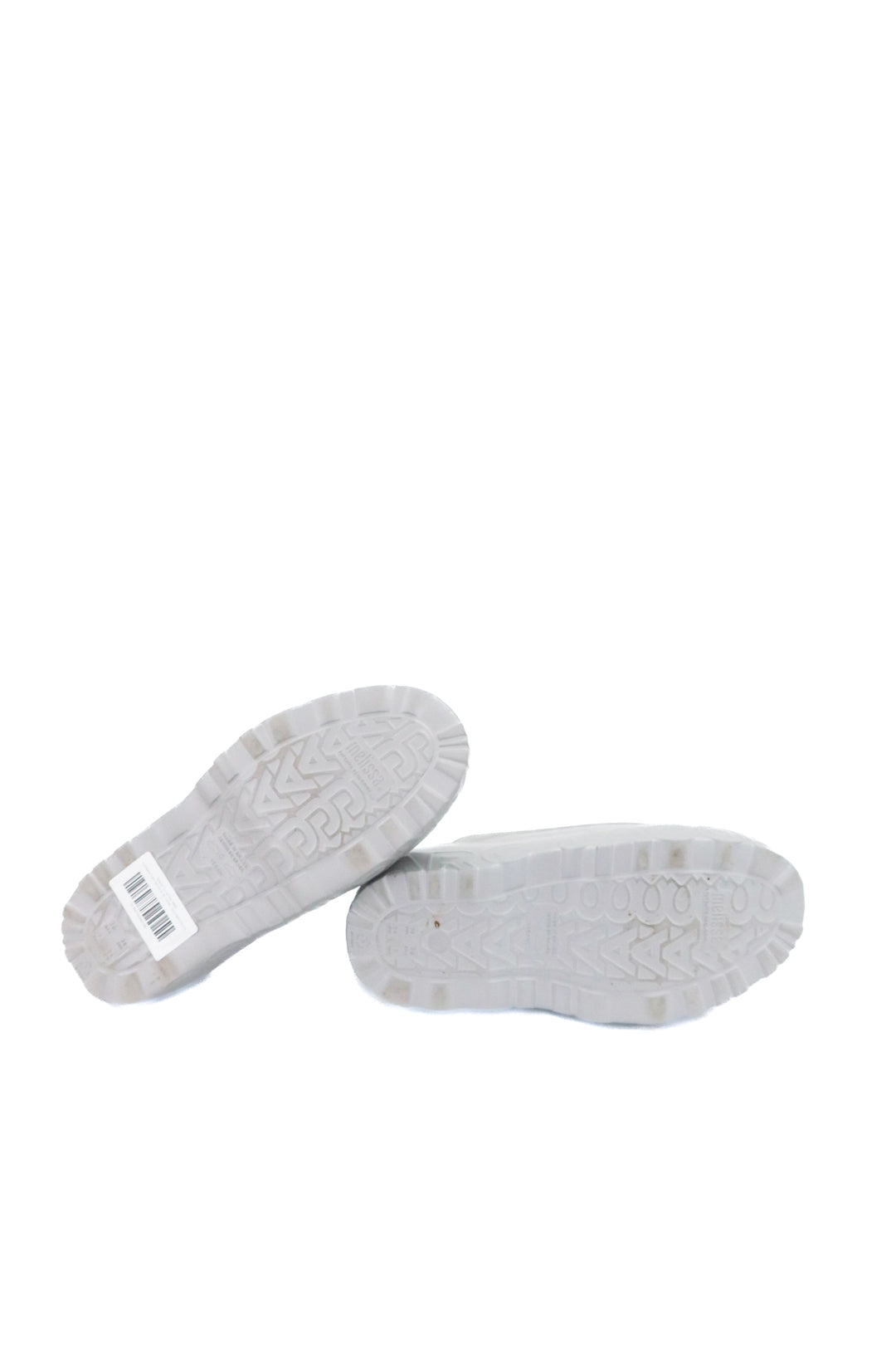 melissa x marc jacobs silver rubber clog platforms (7; retail $250)