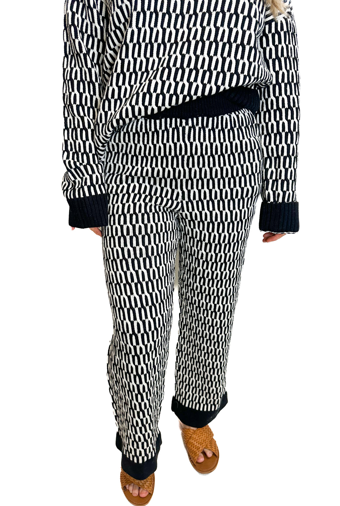 Show Me Your Mumu Black and White Knit Set NWT (XS)