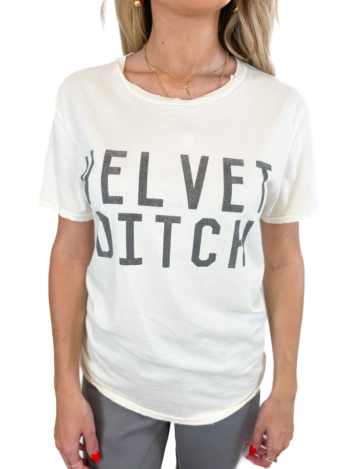 Vintage Velvet Ditch Distressed T-Shirt (S)