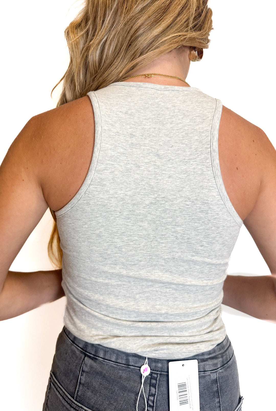 Abercrombie Heathered Grey Racerback Tank NWT (XS)