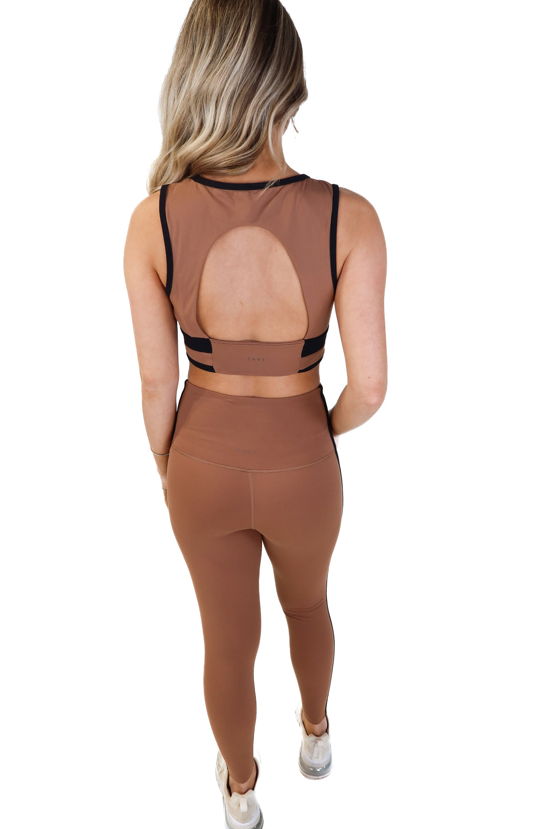 Tavi brown/black activewear set (s; retail $156)