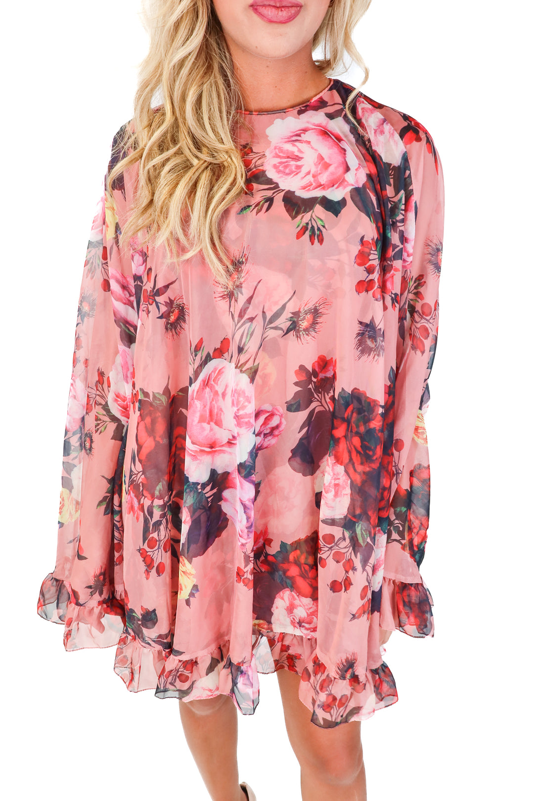 ieena pink floral dress (0; retail $348)