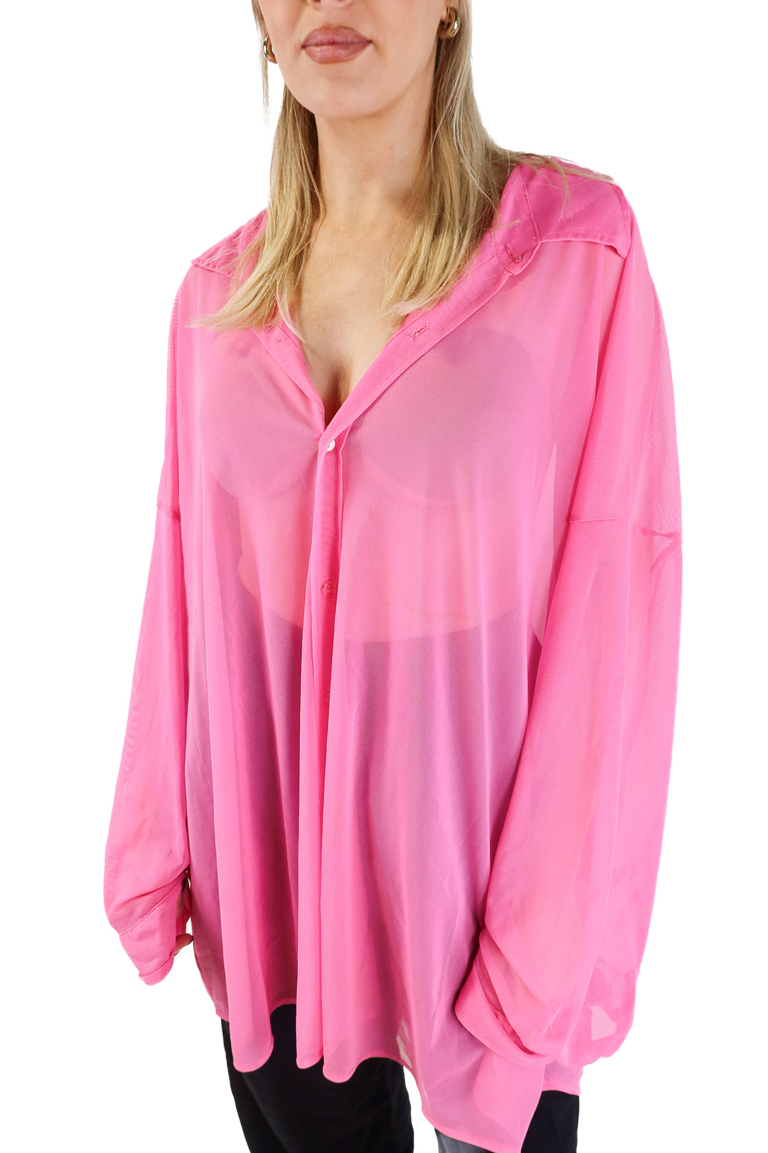 Bombshell Club Pink Mesh Shirt (O/S)