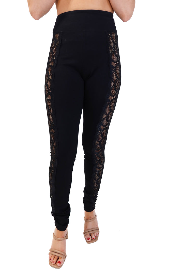 Minxx black lace leggings (s)