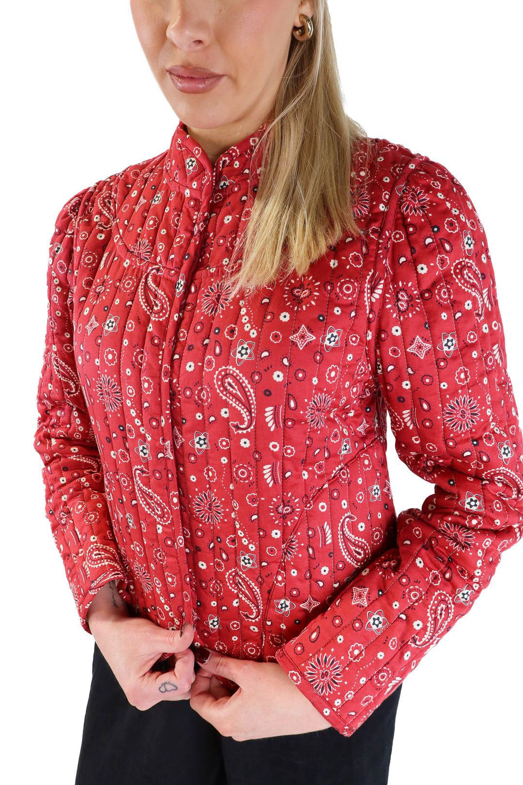 Xirena Red Patterned Jacket (S; retail $425)