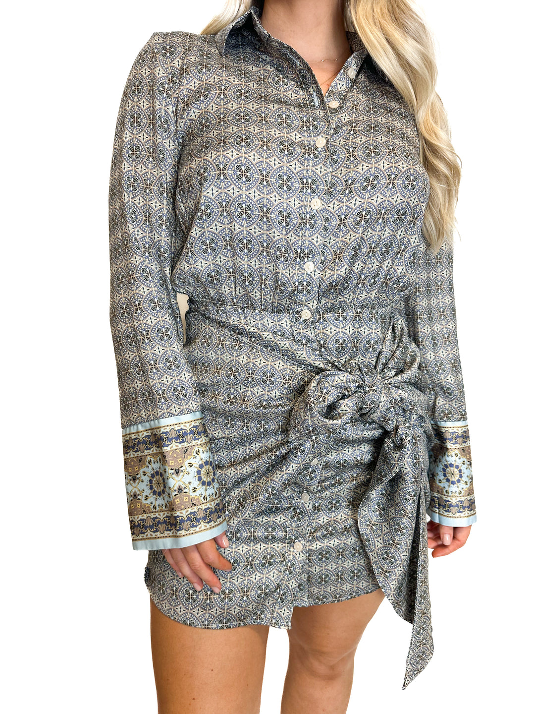 Free People Printed Silky Dress NWT (XS)