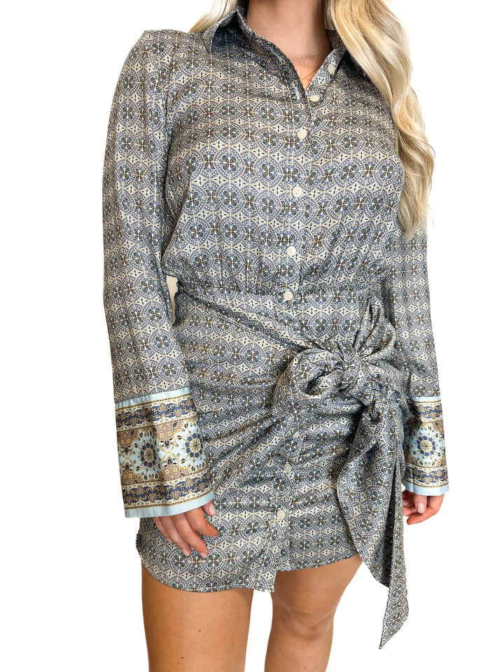 Free People Printed Silky Dress NWT (XS)