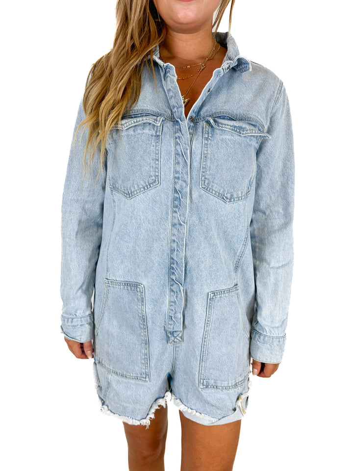 Free People Best Smiley Cargo Shorts Jumpsuit (L)