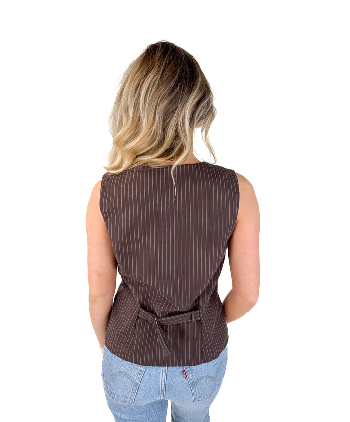 SOLD Abercrombie & Fitch Pinstriped Vest Top (S)