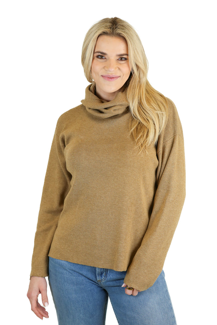 H&M Camel Cowl Neck Sweater (XS)