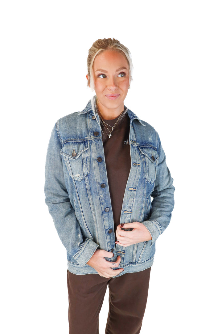 Able oversized denim jacket (xs; retail $165)