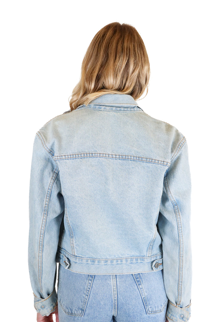 John Galt light wash denim jacket (S)