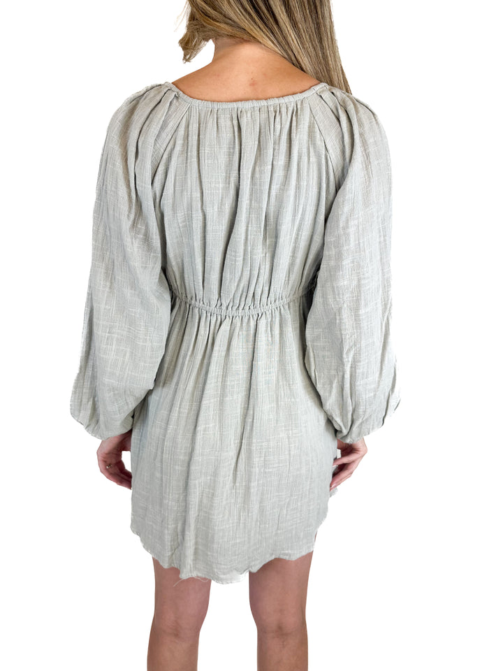Free People Light Grey Mini Dress (XS)