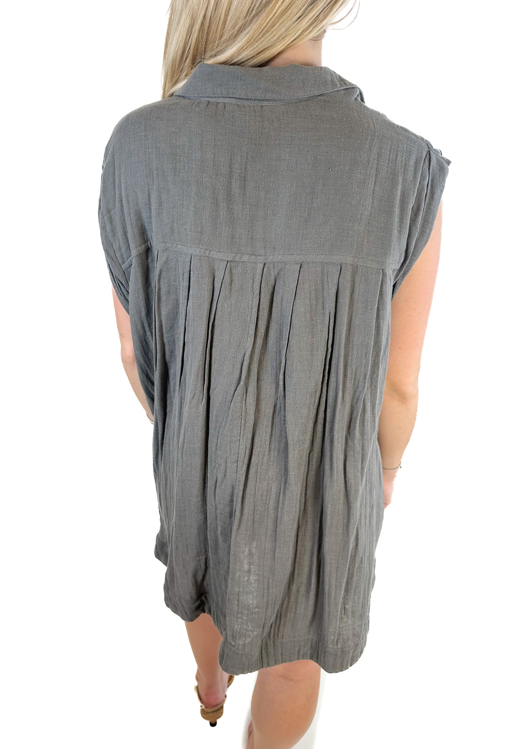 Free People Grey Sleeveless Dress (XS)
