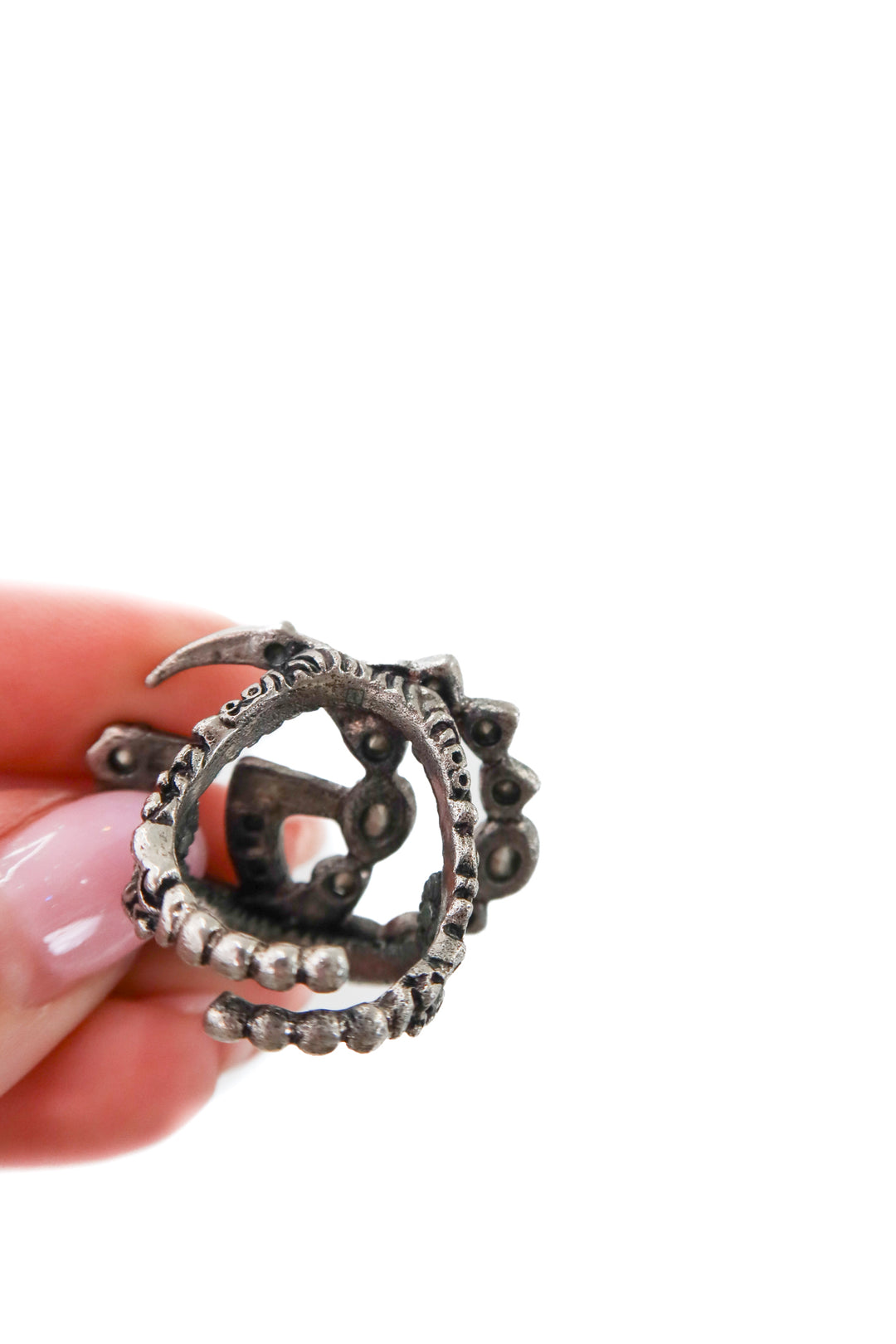 Gucci Crystal Double G Ring (Adjustable; retail $795)