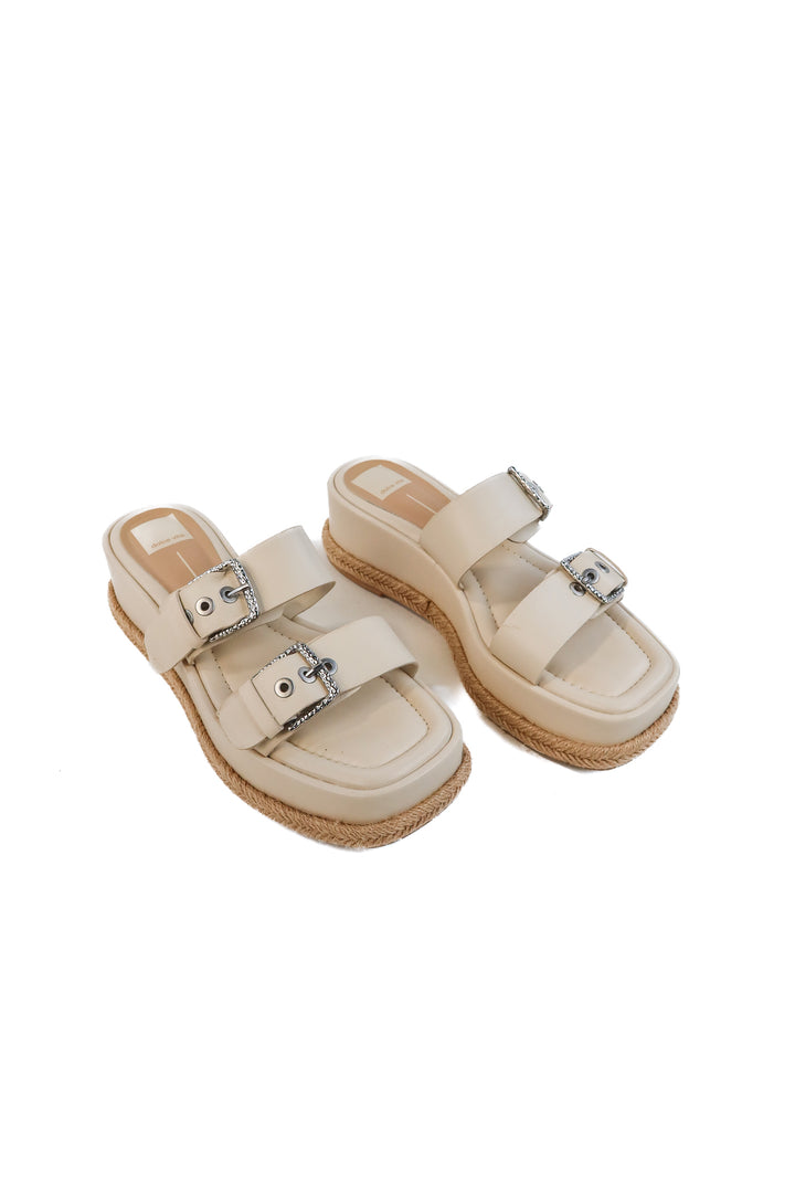 Dolce vita cream platform buckle sandals (9; retail $140)