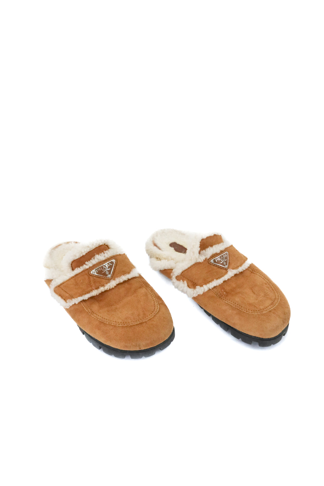 prada suede shearling mule (39/ US9; retail $1,450)